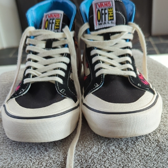 Vans Black,Pink, Orange Checkered High-Top Sneakers T&C Surf Design Hawaii !!! - Picture 9 of 16